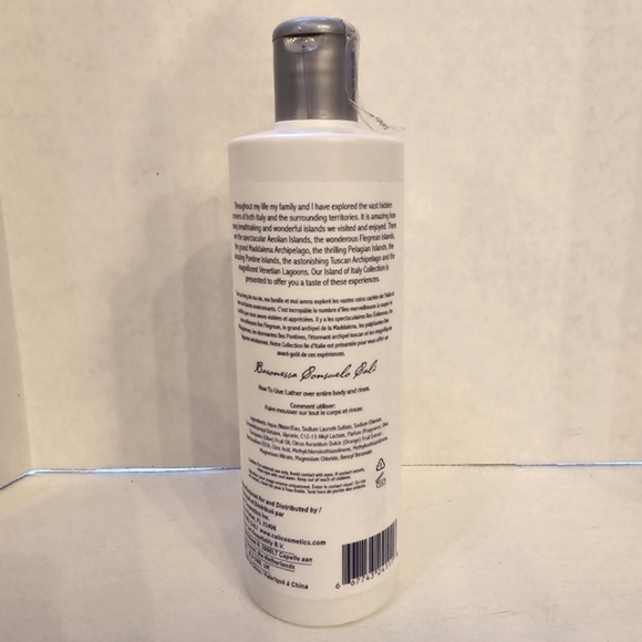 CALI COSMETICS Islands Of Italy Capri Bath Body Gel Peach Champagne Scent 8 oz - Picture 3 of 6